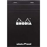 Rhodia Notizblock Black Dot Pad DIN A5 80 Blatt 80 g/m² glatt mit schwarzen Punkten 5 mm perforiert